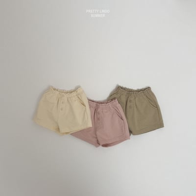 Lindo20｜(80-125) 鈕扣棉質短褲1