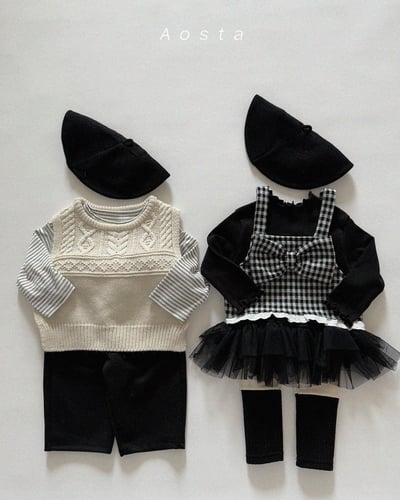 AOSTA26｜(6m-5y) 蝴蝶結蕾絲小背心17