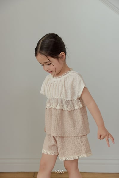 ROA01｜(6m-18m) 2色蕾絲撞色套裝14