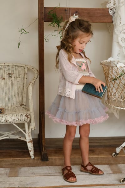 FLO05｜(75-140) 兩色蕾絲蛋糕襯裙8