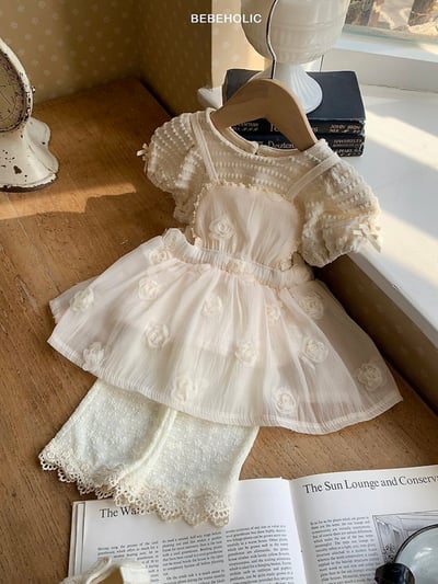 Bebe holic14｜(3m-18m) 玫瑰網紗罩裙14