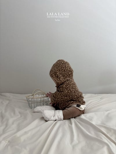 lala land17｜(60cm-83cm) 2色豹紋刷毛開襟連帽外套7