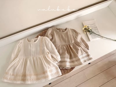 Valubebe82｜(65-80) 蕾絲刺繡包屁洋裝20