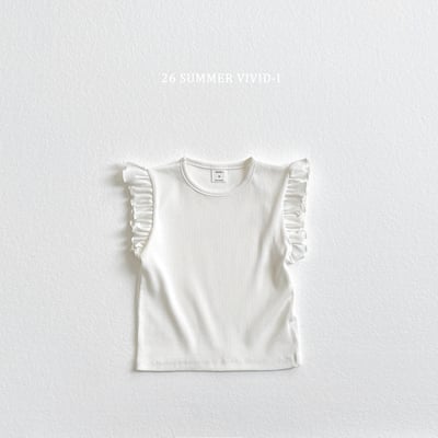 vivid44｜(78cm-125cm) 3款羅紋荷葉邊無袖上衣6