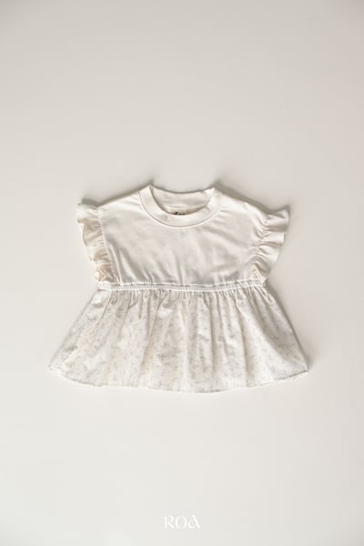 ROA20｜(6m-18m) 2色荷葉袖碎花上衣19