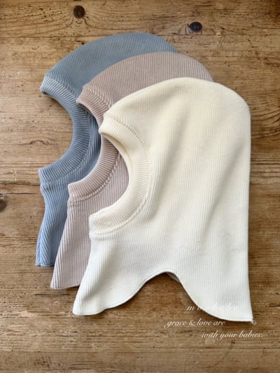 MONBEBE36｜(3m-24m) 簡約絲絨頭套6