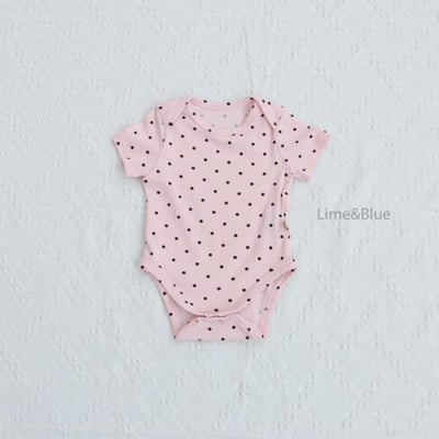 LIME&BLUE28｜(55-80cm)  明星波點包屁衣9