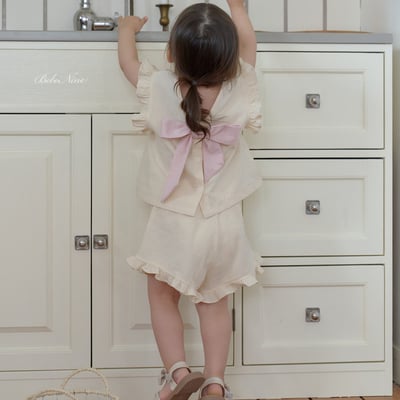 bebe nine44  (65cm-115cm) 3色絲帶荷葉邊套裝12