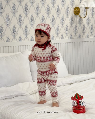 Cieldemaman13｜(3M~15M)  小熊包屁衣套裝含帽子2