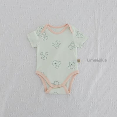 LIME&BLUE19｜(55-80cm)  青檸泰迪熊包屁衣6