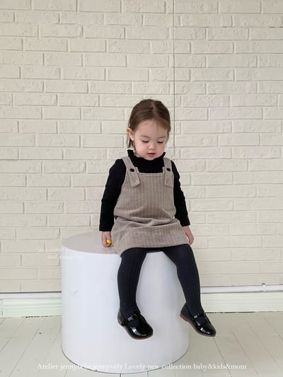 JE602｜(73cm-100cm) 學院風吊带連身裙/高領上衣10