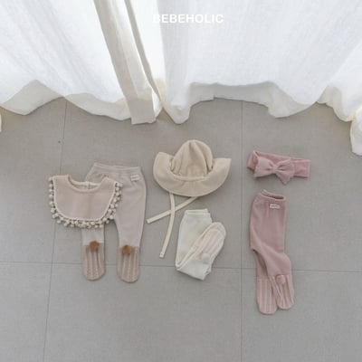Bebe holic31｜(3m-18m) 絨球撞色褲襪10