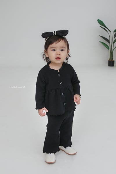 bebe nine10  (65-115) 2色蝴蝶結鈕扣套裝9