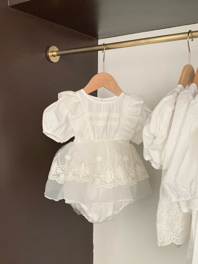 JE37｜(66-90cm) 蕾絲花邊包屁衣5