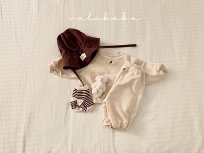 Valubebe01｜(65-90) 英字縮口褲13