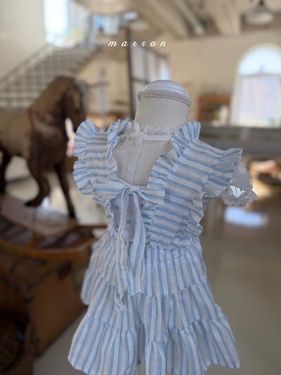 Marron12｜(3m-18m 1y-6y) 甜美吊帶綁結裝4