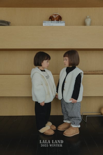 lala land58｜(75cm-120cm) 3色格紋刷毛長褲5