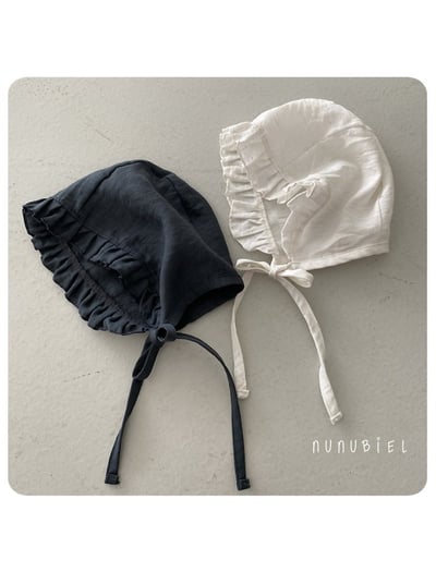 NUNU BIEL18｜(Free) 木耳邊綁帶帽1