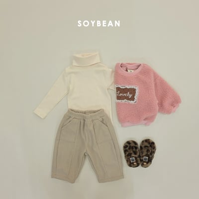 Soybean69｜(75cm-118cm) 蕾絲方標刷毛上衣6