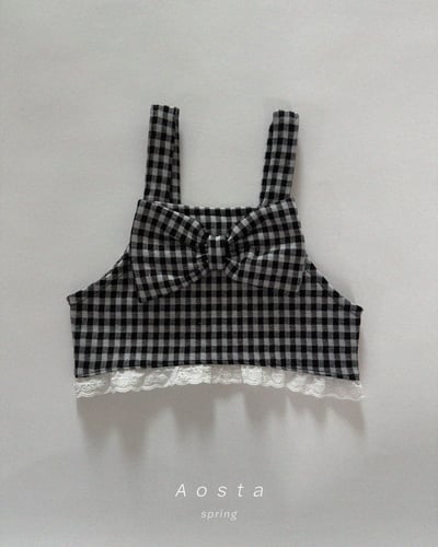 AOSTA26｜(6m-5y) 蝴蝶結蕾絲小背心3