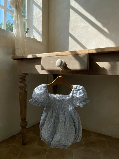 Anne Shirley31｜(3m-22m) 1色碎花公主袖包屁衣6