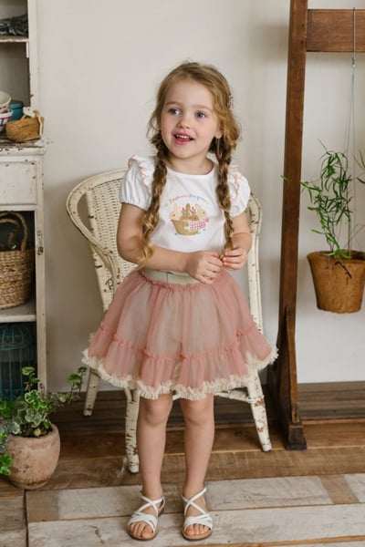 FLO05｜(75-140) 兩色蕾絲蛋糕襯裙1