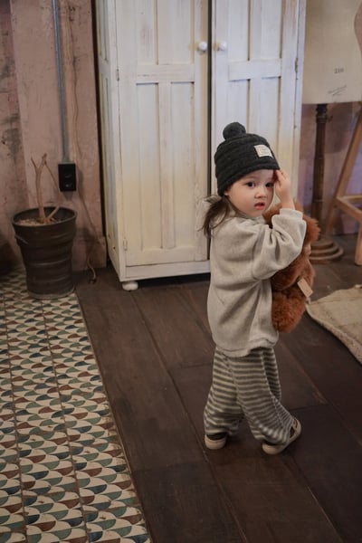 onu 54｜(70cm-115cm) 磨毛條文直筒長褲16