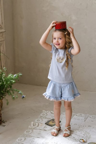 FLO13｜(75-140) 荷葉蕾絲牛仔褲14