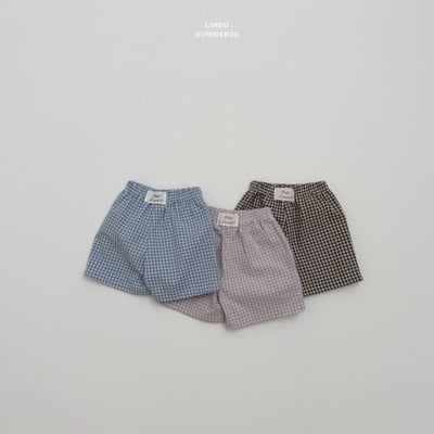 Lindo61｜(80-125) 格紋短褲5