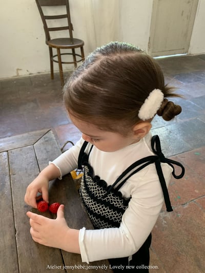 JE581｜(73-100cm) 抓皺綁帶連身褲/素面捲邊上衣16