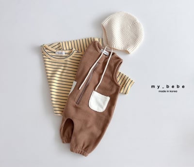 my_bebe31｜(-12m-5y) 內刷毛背心拉鍊連身褲9