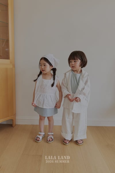 lala land50｜(75-120cm) 2色亞麻條紋襯衫13