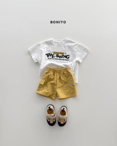 Bonito01｜(75cm-125cm) 3色小標工装短褲4