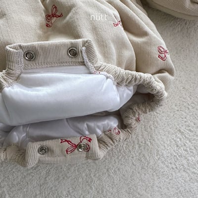 Nutt05｜(3m-16m) 蝴蝶結夾層棉包屁衣24