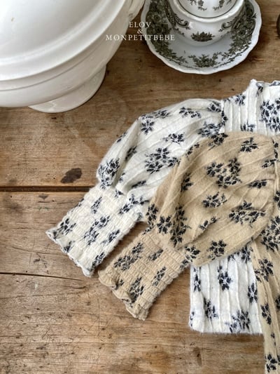 Monpetitbebe15｜(70cm-110cm) 碎花磨毛上衣14