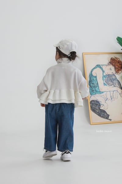 bebe nine30  (65-115) 3色立領蛋糕裙襬拉鍊外套8