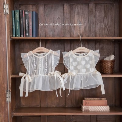 M-KIDS50｜(65-115cm) 蕾絲薄紗背心1