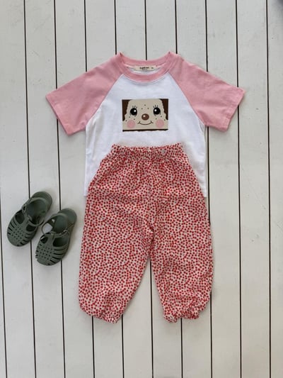 LePetitmot03｜(80-125cm) 插肩可愛臉上衣4