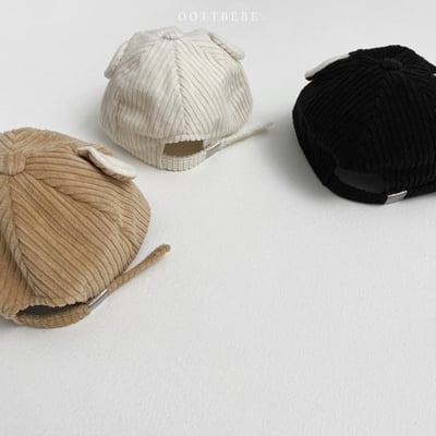 Oottbebe46｜(1-3y  Free)  燈芯絨熊耳鴨舌帽5