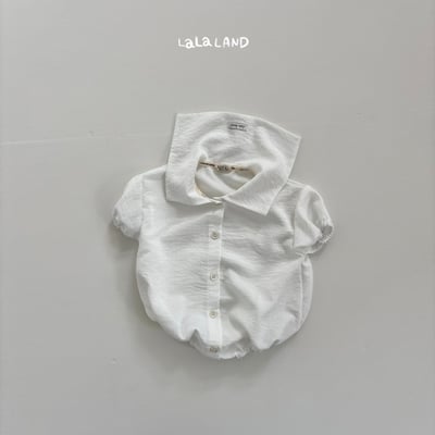 lala land26｜(3m-18m) 2色素面翻領包屁衣19