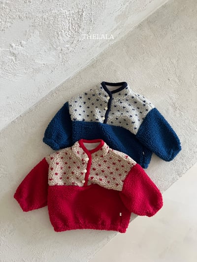 thelala41｜ (1y-6y) 波點撞色毛毛上衣4
