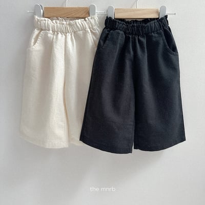 MiniRobe22｜(70cm-110cm)kids 2色素色口袋直筒寬庫7