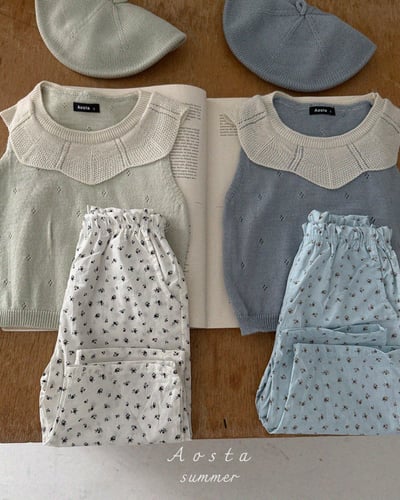 AOSTA37｜(6m-5y) 2款甜美小碎花長褲5