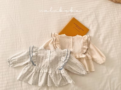 Valubebe48｜(65-90) 莓果摺邊飛袖襯衫8