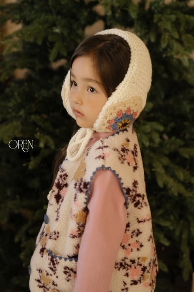 OREN16｜(85-120cm) 花卉刷毛背心9