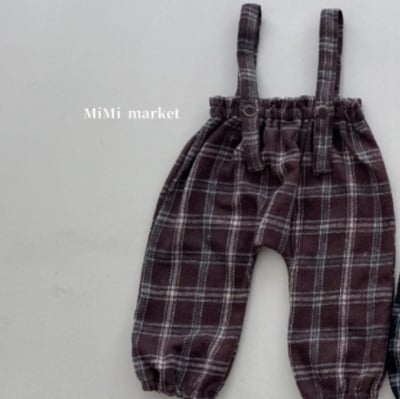 mimi market12 (65-85cm)  格紋吊帶長褲7