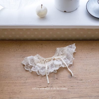 M-KIDS51｜(65-115cm) 蕾絲綁帶領圍4