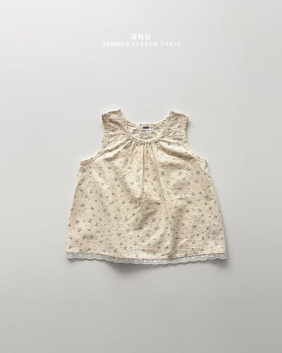 onu32｜(70cm-115cm) 碎花蕾絲滾邊洋裝5