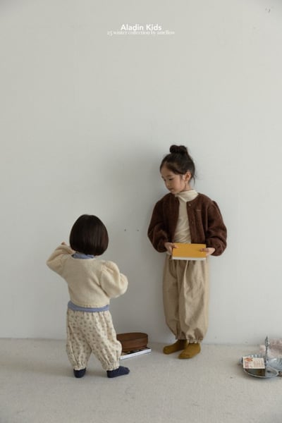 ALADIN15｜(75cm-114cm) 磨毛碎花抽繩縮口褲8