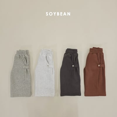 Soybean59｜(75cm-118cm) 按扣直筒棉褲3